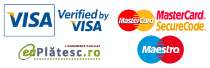 Online cu card bancar prin EuPlătesc (Visa/Maestro/Mastercard)